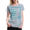 Spreadshirt Custom T-Shirt Add Your Own Text or Image Personalized Womens Premium T-Shirt, S, Heather ice Blue view 1