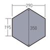 Ogawa 1436 Tent Sheet, PVC Multi-Sheet, Twin Pilz Fork, L, for Full Inner Use, Silver (Light Gray) view 2