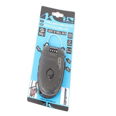 KHE M-Wave BMX Bicycle Number Cable Lock Rollable Cable Length 90 cm Only 0.19lbs