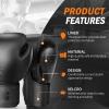 Boxing Gloves for Men and Women Suitable for Boxing Kickboxing Mixed Martial Arts Muay Thai MMA Heavy Bag Fighting Training (Black, 14oz) view 2