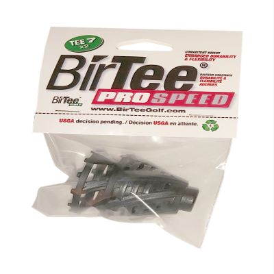 BirTee Pro Golf Tees - Size #7 (1 3/4") Individual Size Pack - 2 Tees Per Pack. Winter/Mat/Simulator Tees (Black)