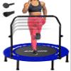 Kanchimi 40" Folding Mini Fitness Indoor Exercise Workout Rebounder Trampoline with Handle, Max Load 330lbsBlue view 1