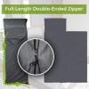 Frelaxy Sleeping Bag Liner, XL Travel Sheet & Camping Sheet for Backpacking, Hotel, Hostels & Traveling, Comfy & Easy Care, Full-Length Zipper/No Zipper, 4 Seasons Warm Cold Weather view 3