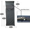Frelaxy Sleeping Bag Liner, XL Travel Sheet & Camping Sheet for Backpacking, Hotel, Hostels & Traveling, Comfy & Easy Care, Full-Length Zipper/No Zipper, 4 Seasons Warm Cold Weather view 4