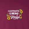 Happiness is Being A Nana Shirt Cute Floral Women V Neck T-Shirt view 3