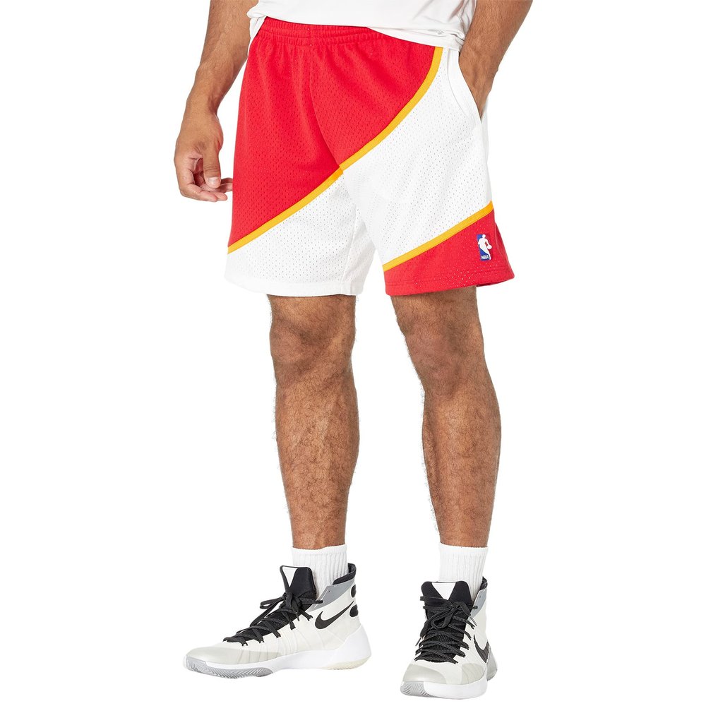 Mitchell & Ness Mens NBA Atlanta Hawks Swingman 86 Shorts SMSHAC19141-AHASCAR86 University Red