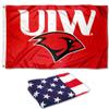 College Flags & Banners Co. Incarnate Word Cardinals Flag and USA 3x5 Foot Flag Set view 1