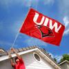 College Flags & Banners Co. Incarnate Word Cardinals Flag and USA 3x5 Foot Flag Set view 3