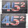 45 Squared Black USA Overlay 2-Sided 100D Woven12"x18" Boat Flag 50% polyester 50% nylon twill fabric Imported