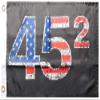 45 Squared Black USA Overlay 2-Sided 100D Woven12"x18" Boat Flag 50% polyester 50% nylon twill fabric Imported view 2