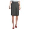 Lands' End Uniform Ponte Pleat Skirt Charcoal Heather Womens Regular 2 view 1