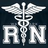 Spreadshirt RN Registered Nurse Rod Asclepius Womens Premium T-Shirt, S, deep Navy view 2