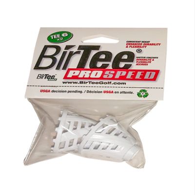BirTee Pro Golf Tees - Size #6 (1 1/2") Individual Size Pack - 2 Tees Per Pack. Winter/Mat/Simulator Tees (White)