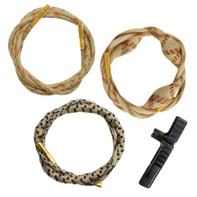 Otis 3 Gun Ripcord Trio Bore Cleaner, 3 Ripcords for 9mm, .223, 12 Gauge, Compact, Lightweight, Heat Resistant (FG-RC-3G1)