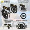 Suspenz Kayak Canoe Transport Cart, All-Terrain Super Duty Trolley Carrier with No-Flat Airless Wheels and Kickstand, 350 lb Load Capacity, Black (22-9908) view 2