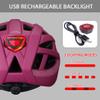 Adult-Men-Women Bike Helmet with Light - Mountain Road Bicycle Helmet with Replacement Pads & Detachable Visor view 4
