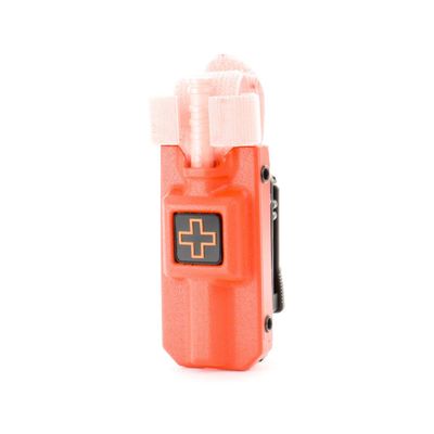 Eleven 10 Rigid TQ Case for C-A-T Tourniquet, Rescue Orange, Belt Attachment