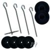 Park & Sun Sports Portable Volleyball Anchoring System for Beach/Sand or Grass, Black view 1