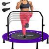 Kanchimi 40" Folding Mini Fitness Indoor Exercise Workout Rebounder Trampoline with Handle, Max Load 330lbs(Purple)
