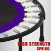 Kanchimi 40" Folding Mini Fitness Indoor Exercise Workout Rebounder Trampoline with Handle, Max Load 330lbs(Purple) view 2