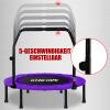 Kanchimi 40" Folding Mini Fitness Indoor Exercise Workout Rebounder Trampoline with Handle, Max Load 330lbs(Purple) view 4