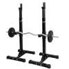 Saturnpower Pair of Adjustable Squat Rack 40inch-66inch Barbell Bracket Solid Steel Free Press Bench, Home Gym Portable Dumbbell Racks Stands, Family Sports Fitness Equipment,Black view 3