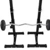 Saturnpower Pair of Adjustable Squat Rack 40inch-66inch Barbell Bracket Solid Steel Free Press Bench, Home Gym Portable Dumbbell Racks Stands, Family Sports Fitness Equipment,Black view 4