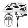 Adult-Men-Women Bike Helmet with Light - Mountain Road Bicycle Helmet with Replacement Pads & Detachable Visor view 1