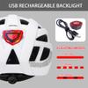 Adult-Men-Women Bike Helmet with Light - Mountain Road Bicycle Helmet with Replacement Pads & Detachable Visor view 4
