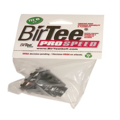 BirTee Pro Golf Tees - Size #6 (1 1/2") Individual Size Pack - 2 Tees Per Pack. Winter/Mat/Simulator Tees (Black)