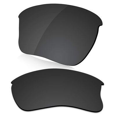 LenzReborn Polarized Lens Replacement for Oakley Half Jacket 2.0 XL OO9154 Sunglass - Dark Black - Polarized