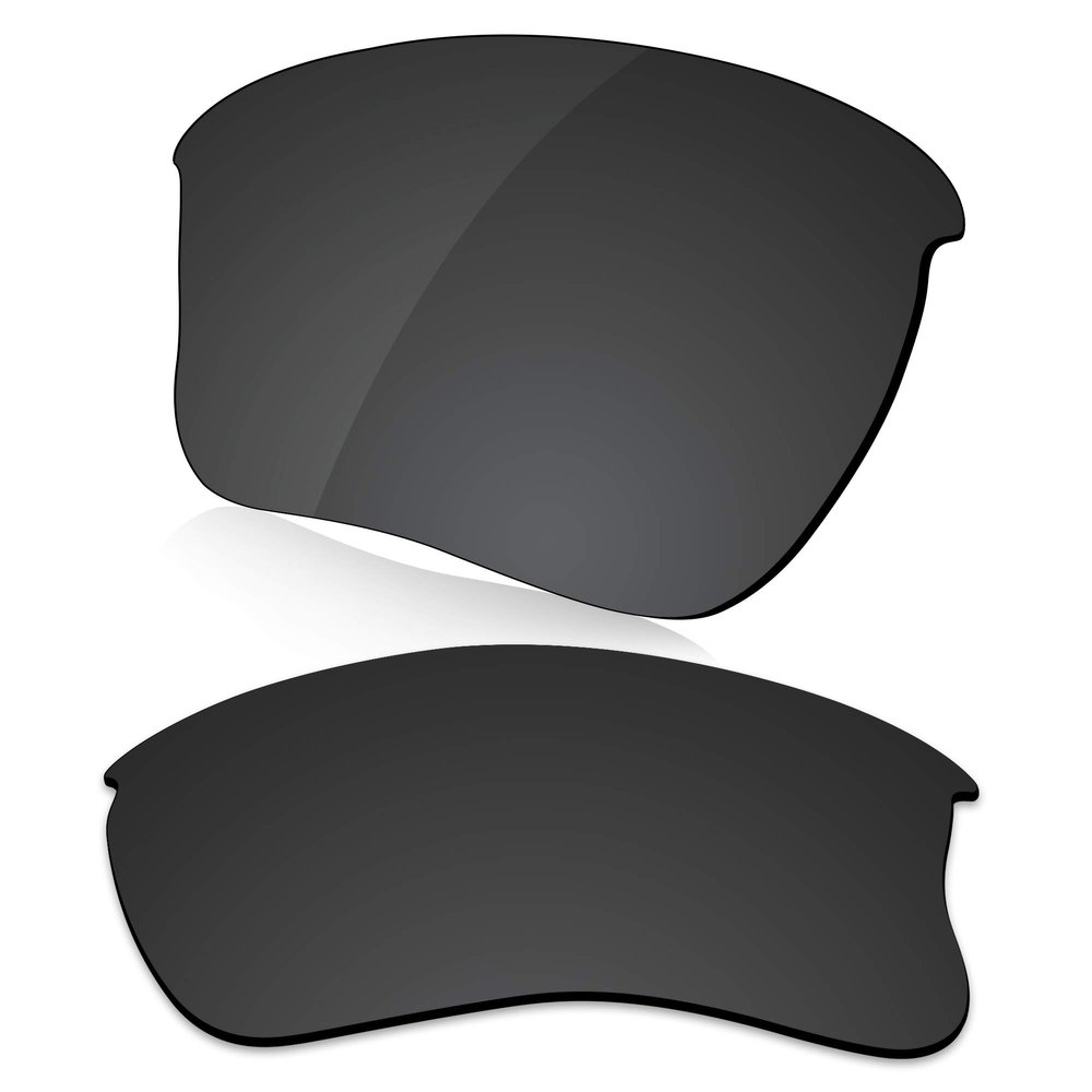 LenzReborn Polarized Lens Replacement for Oakley Half Jacket 2.0 XL OO9154 Sunglass - Dark Black - Polarized