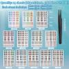 Skylety 2196 Pcs Fishing Lure Eyes 3D Artificial Eyes Stickers Assortment with 1 Piece Tweezer for Fishing Baits DIY Accessory, 3/4/ 5/6 mm view 2