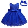 Christening Lace Birthday Christmas Easter Special Occasion Flower Baby Girl Dress Princess Formal Prom Tutu Ball Gown 24M Royal Blue view 3