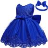 Christening Lace Birthday Christmas Easter Special Occasion Flower Baby Girl Dress Princess Formal Prom Tutu Ball Gown 24M Royal Blue view 4