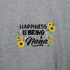 Happiness is Being A Nana Shirt Cute Floral Women V Neck T-Shirt view 3