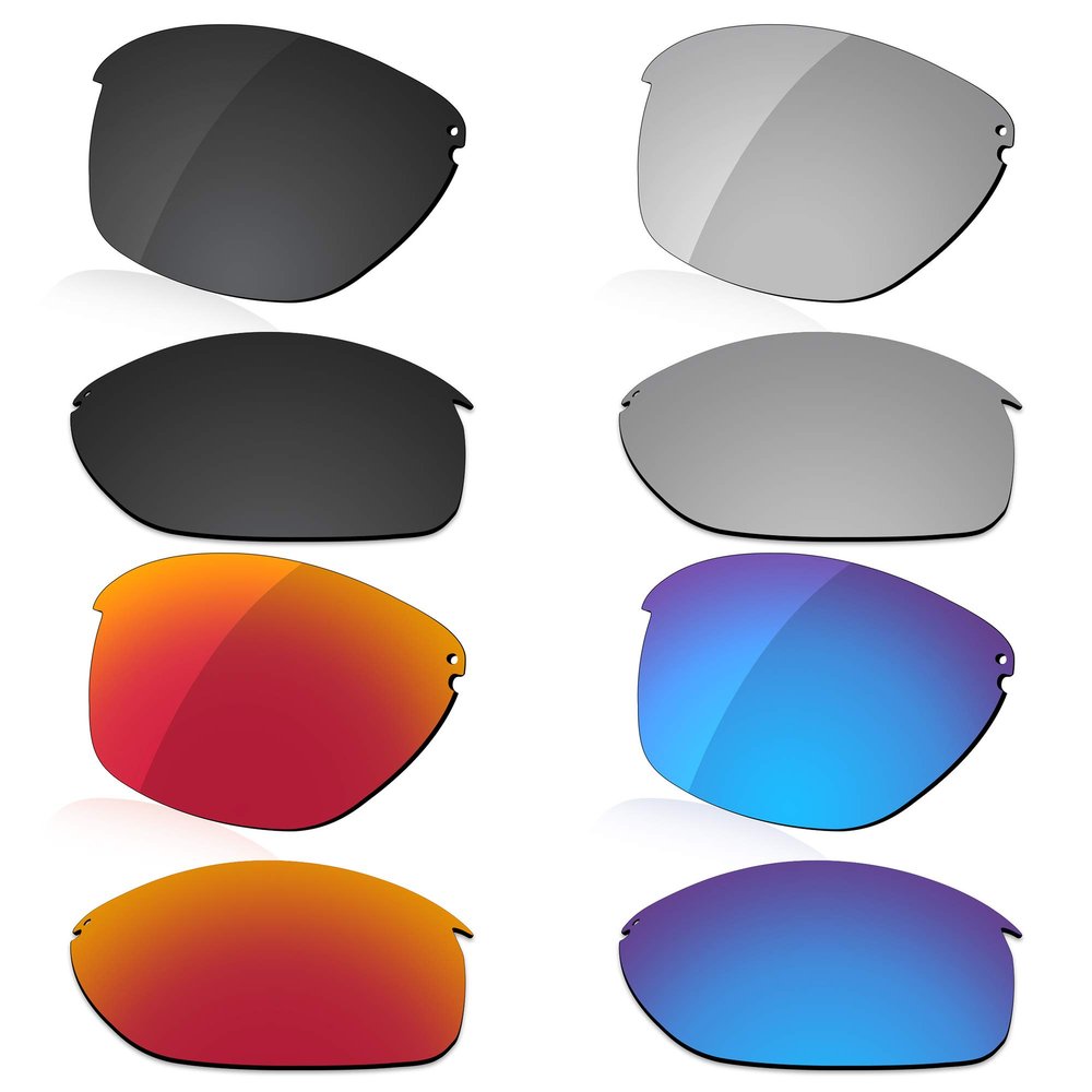 LenzReborn Polarized Lens Replacement for Oakley Unstoppable OO9191 Sunglass - Dark Black+Silver Grey+Fire Red+Ice Blue