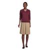 Lands' End Uniform Ponte Pleat Skirt Khaki Womens Regular 10 view 4