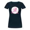 Spreadshirt Thelwell Cute Equestrian Pony Love Hugging Pink Licensed Womens Premium T-Shirt, S, deep Navy view 1