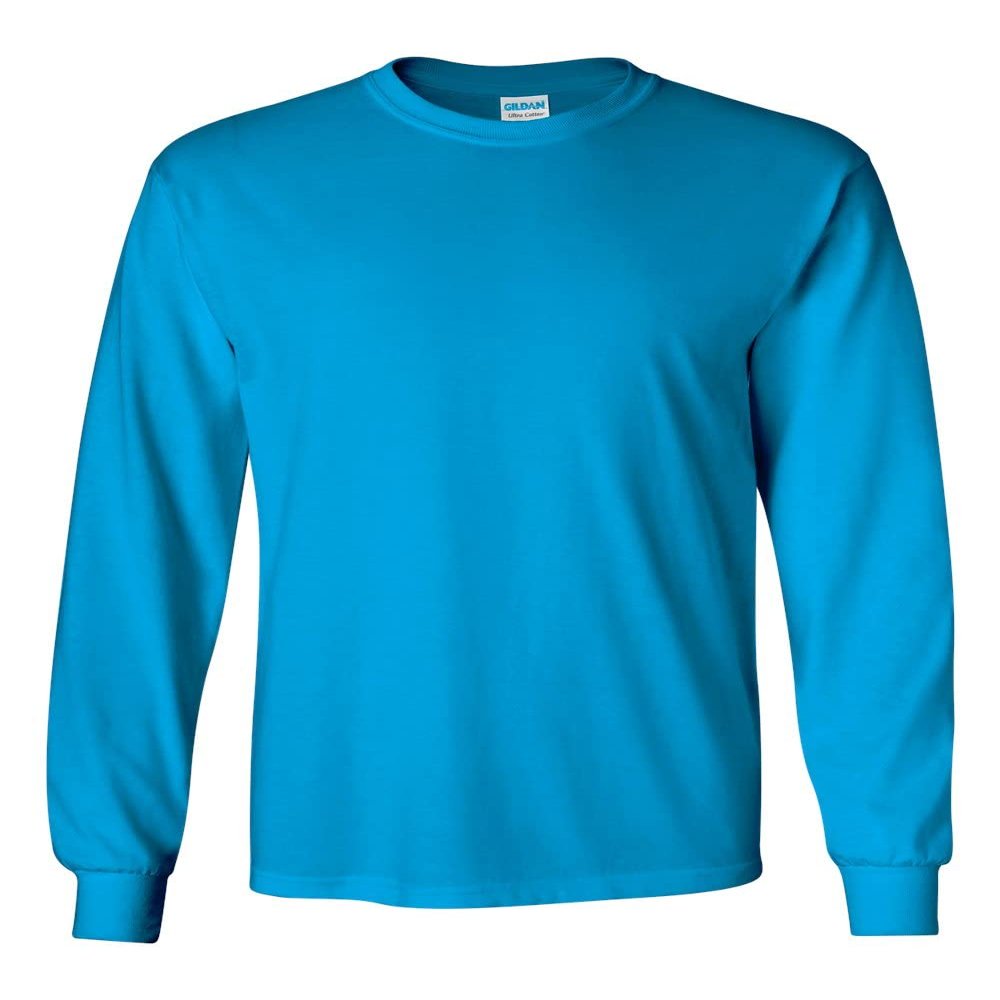 Cotton 6 oz. Long-Sleeve T-Shirt (G240) (Pack of 2) Military-Sapphire XL