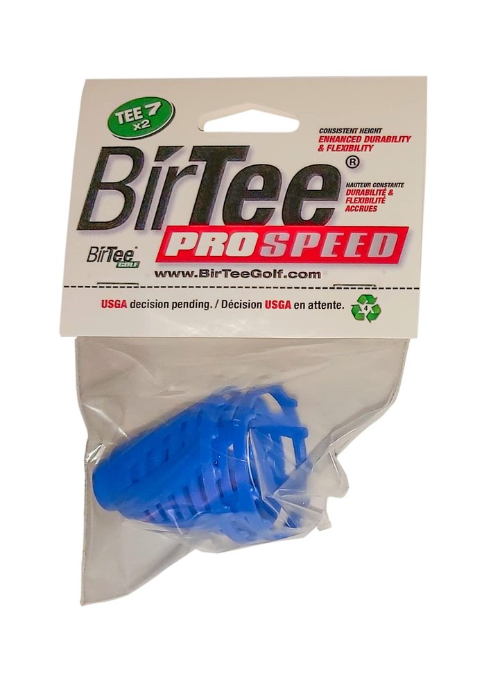 BirTee Pro Golf Tees - Size #7 (1 3/4") Individual Size Pack - 2 Tees Per Pack. Winter/Mat/Simulator Tees (Blue)