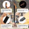 10 Pack Heavy Duty Aluminum Tent Stakes with Reflective Pull Ropes, Triangular Ground Pegs view 3