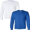 Cotton 6 oz. Long-Sleeve T-Shirt (G240) (Pack of 2) White-Royal XL view 1