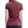 Spreadshirt Custom T-Shirt Add Your Own Text or Image Personalized Womens Premium T-Shirt, XL, Heather Burgundy view 2