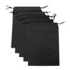 Hansber 5 Pcs Lightweight Drawstring Storage Bag for Adult Game Toys/Travel/Sports Black One_Size view 1
