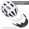 Adult-Men-Women Bike Helmet with Light - Mountain Road Bicycle Helmet with Replacement Pads & Detachable Visor view 2