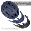 Adult-Men-Women Bike Helmet with Light - Mountain Road Bicycle Helmet with Replacement Pads & Detachable Visor view 2