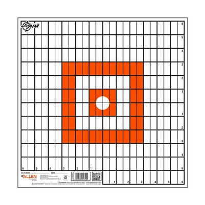 Allen Company Ez-Aim 12 inch x 12 inch Paper Grid Target, 12 Targets per Pack, Orange