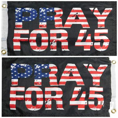 American Wholesale Superstore Pray for 45 Black USA Double Sided 100D Woven Poly Nylon 12"x18" Boat Flag