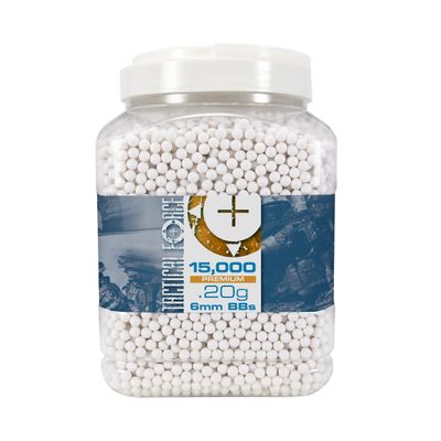 Elite Force Tactical Force Premium 6mm Airsoft BBs Ammo, 15,000 Count .20 Gram